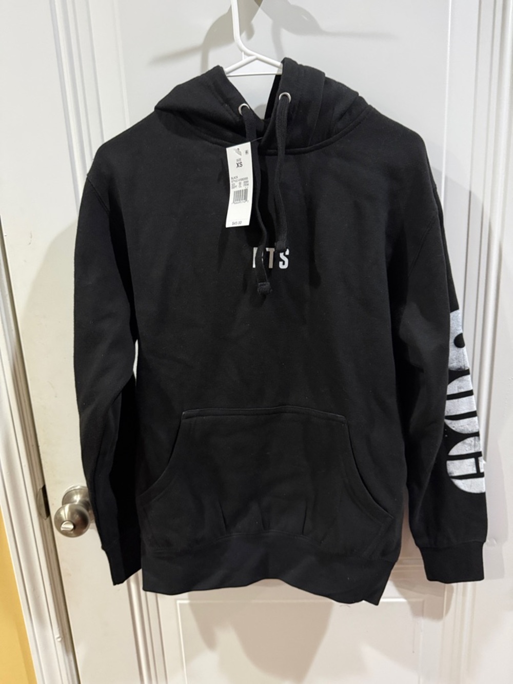 BTS Hooded Sweatshirt with Sleeve Graphic